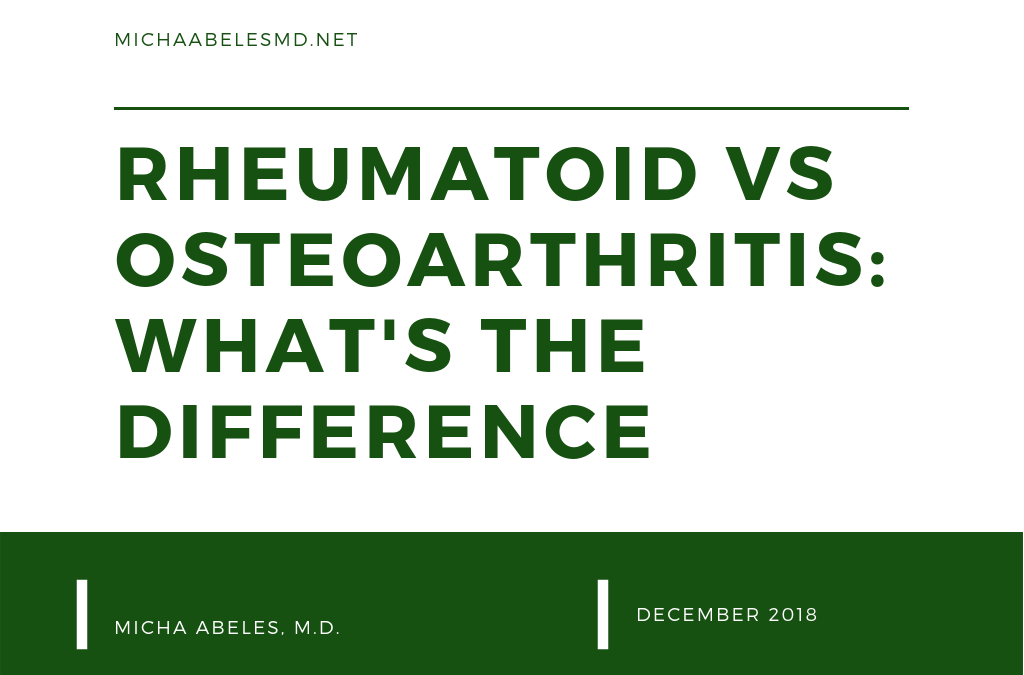 Rheumatoid vs Osteoarthritis: What’s the Difference?
