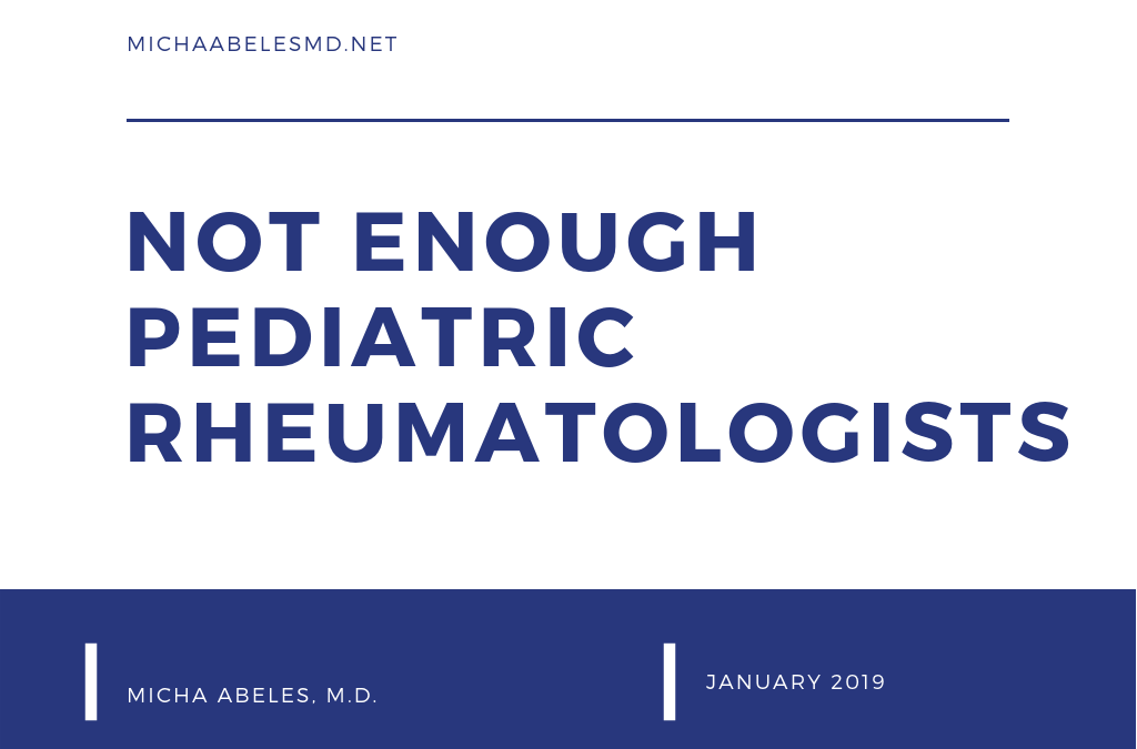 Not Enough Pediatric Rheumatologists